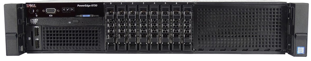 Dell R730 Server Pre-Owned (8x 2.5in bays), Dual CPU Xeon 10 Core, Dual Power Supply, Excl Rails, Caddies